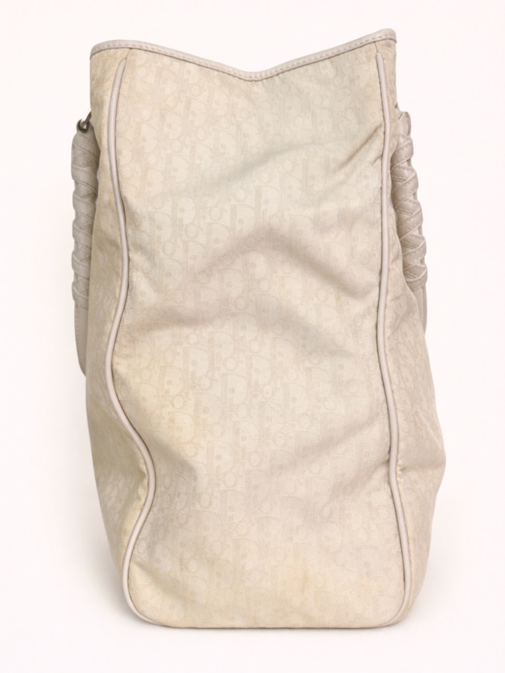 Christian Dior Diorissimo Trotter Canvas Tote Cream Charm - Picture 3 of 10